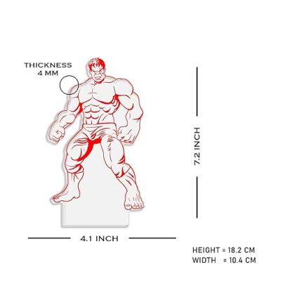 3D Illusion Hulk  Avengers Desk Table Lamp with Automatic Color Changing Light  Gift for Avengers Lover & Kids Room Decor Light